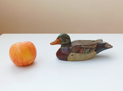 Wooden hand painted duck  H 7cm