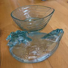 Glass Hen for storing Eggs