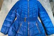 Barbour Womens Morzine Quilted Jacket With Belt - Ultra Marine Blue- Uk 14 EU 40