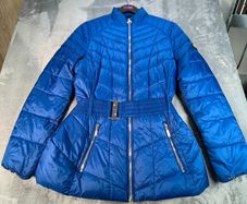 Barbour Womens Morzine Quilted Jacket With Belt - Ultra Marine Blue- Uk 14 EU 40