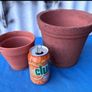 2 vintage terracotta flower pots Image 2
