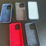 Bundle of 5 iPhone 14 Pro cases silicone and leather Image 2