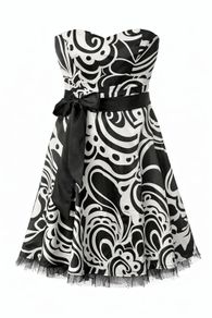 !NEW! Jane Norman Strapless Monochrome Dress