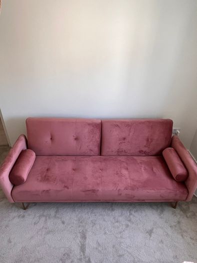 Pink sofa bed