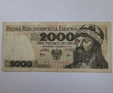 Poland 2000 zlotych banknotes 1979