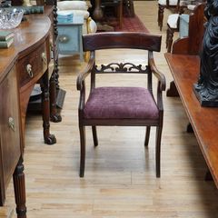 Regency Mahogany Open Armchair