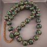 Antique Venetian Style Gabri Eyes & Chevron Glass Beads Necklace Strands Image 2