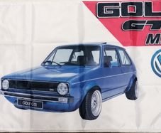 VW Golf Mk1 GTI flag blue.