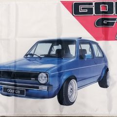 VW Golf Mk1 GTI flag blue.