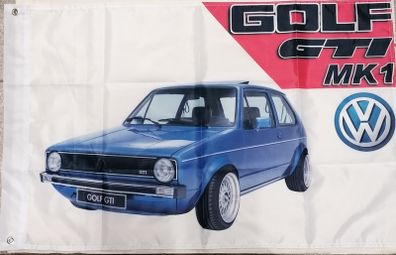 VW Golf Mk1 GTI flag blue.