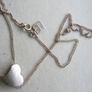 Vintage Sterling Silver Twisted Heart Necklace length 18" - 5,1g Image 5