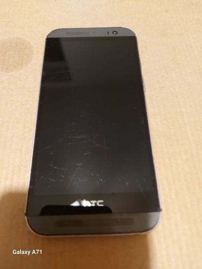 HTC One-M8, 1.8GB Ram, 16GB HDD, O2 network I think, working fine, Does show wear