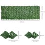 Artificial Leaf Hedge Screen, Expandable Faux Privacy Fence Panel for Garden Outdoor Indoor Decoration, 3M x 1M, Dark Green Image 2
