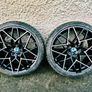 R20 5x120 BMW Style 813M staggered alloy wheels with tyres and tpms Image 3