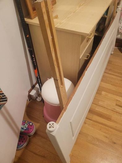 Free white wooden kingsize headboard, Celbridge