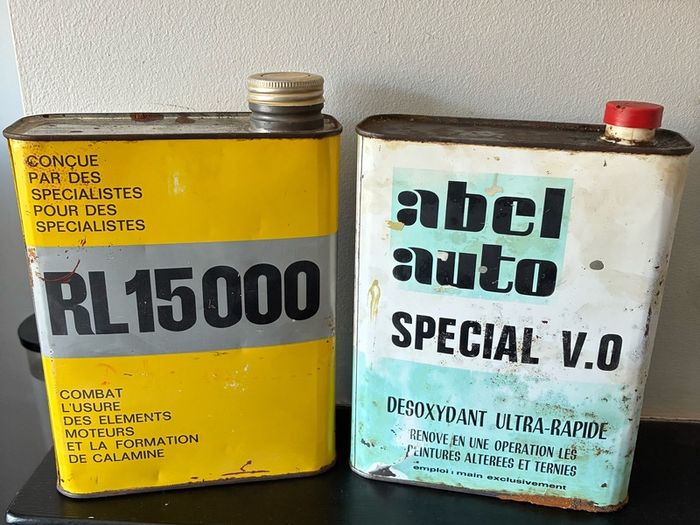 Vintage French Garage Tins