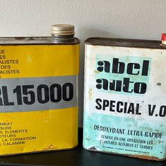 Vintage French Garage Tins