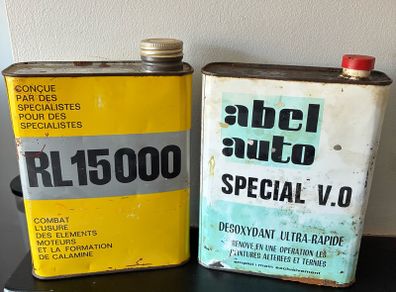 Vintage French Garage Tins