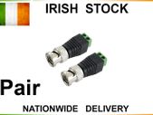 2x CAT5 to BNC Coax Video Balun Connector CCTV Camera