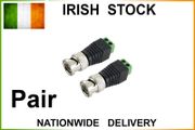 2x CAT5 to BNC Coax Video Balun Connector CCTV Camera