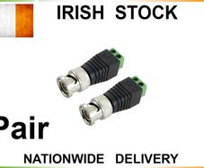 2x CAT5 to BNC Coax Video Balun Connector CCTV Camera