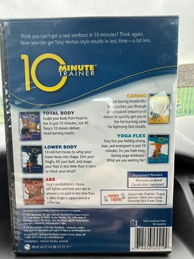 Beachbody 10 minute trainer dvd & workout calendar