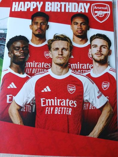 3 x Arsenal birthday cards