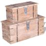 Two Piece Storage Chest Set Acacia Wood Image 10