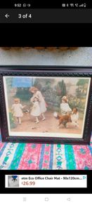 Mahogany Framed picture, " love at first sight"