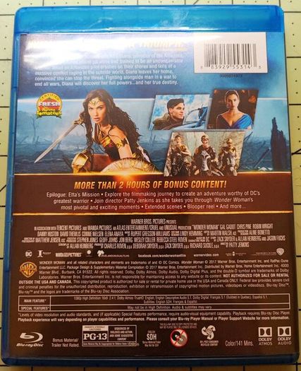 Wonder Woman - Blu-ray/dvd dual disc set