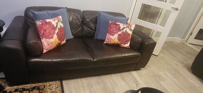 2 and 3 seater leather sofa's