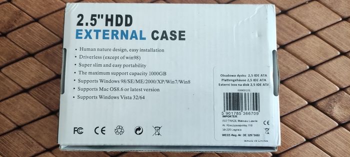 external case 2.5" HDD