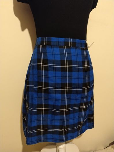 Blue Check Skirt, New With Tags