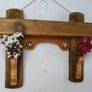 NEW Rustic Oak Beam Floating Shelf with hooks Image 3