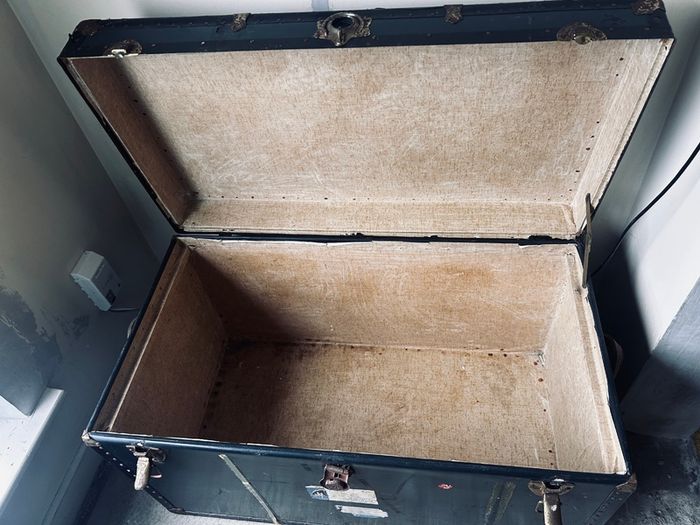 Vintage Holland America Line Steamer Trunk 1960s - 98cm