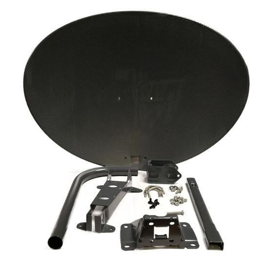 Sky Satellite Dish Zone 2 For Sky Hd Freesat Free To Air Black Mesh + Quad Lnb