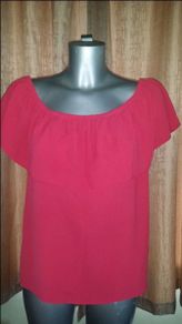 Dorothy Perkins red off shoulders top size UK14 EU42 Postage included