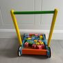Push cart with blocks for baby toddler gift wooden toy Image 4