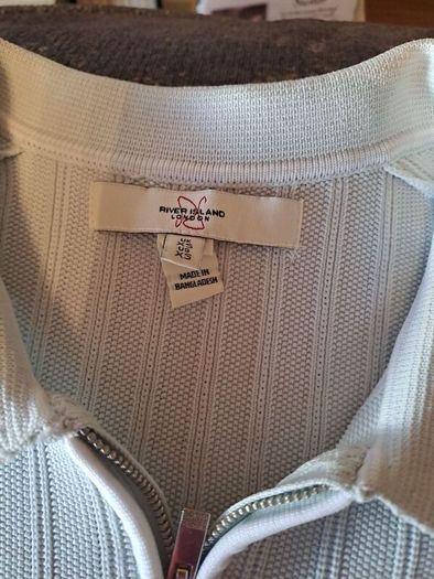 River Island xs light blue fitted top