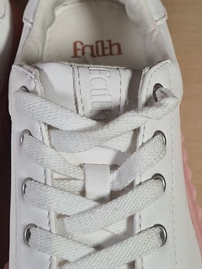 womens FAITH PLATFORM trainers runners white pink Size UK 8  EU 41 (AT2)