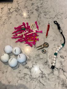Golf Accessory Bundle with Golf Balls, Tees & Course Tools