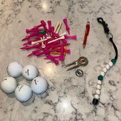 Golf Accessory Bundle with Golf Balls, Tees & Course Tools