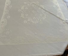 Vintage Damask Table Cloth, 102x92cm