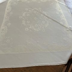 Vintage Damask Table Cloth, 102x92cm