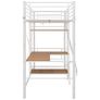 Bunk Bed with Table Frame White Metal 90x200 cm Image 2