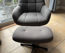 Lounge/Desk Swivel Chair and Footstool