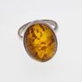 Vintage Natural Baltic Amber On Sterling Silver Ring Image 6