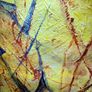 Large 2001 Crimson Abstract Expressionist Painting - Signed C.A. Clayton (Ballymena Frame) Image 3