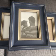 Navy & Gold photo frames 4x 6 ( 4 frames )