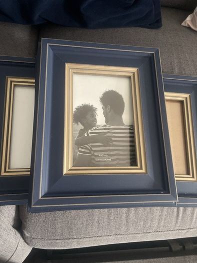 Navy & Gold photo frames 4x 6 ( 4 frames )